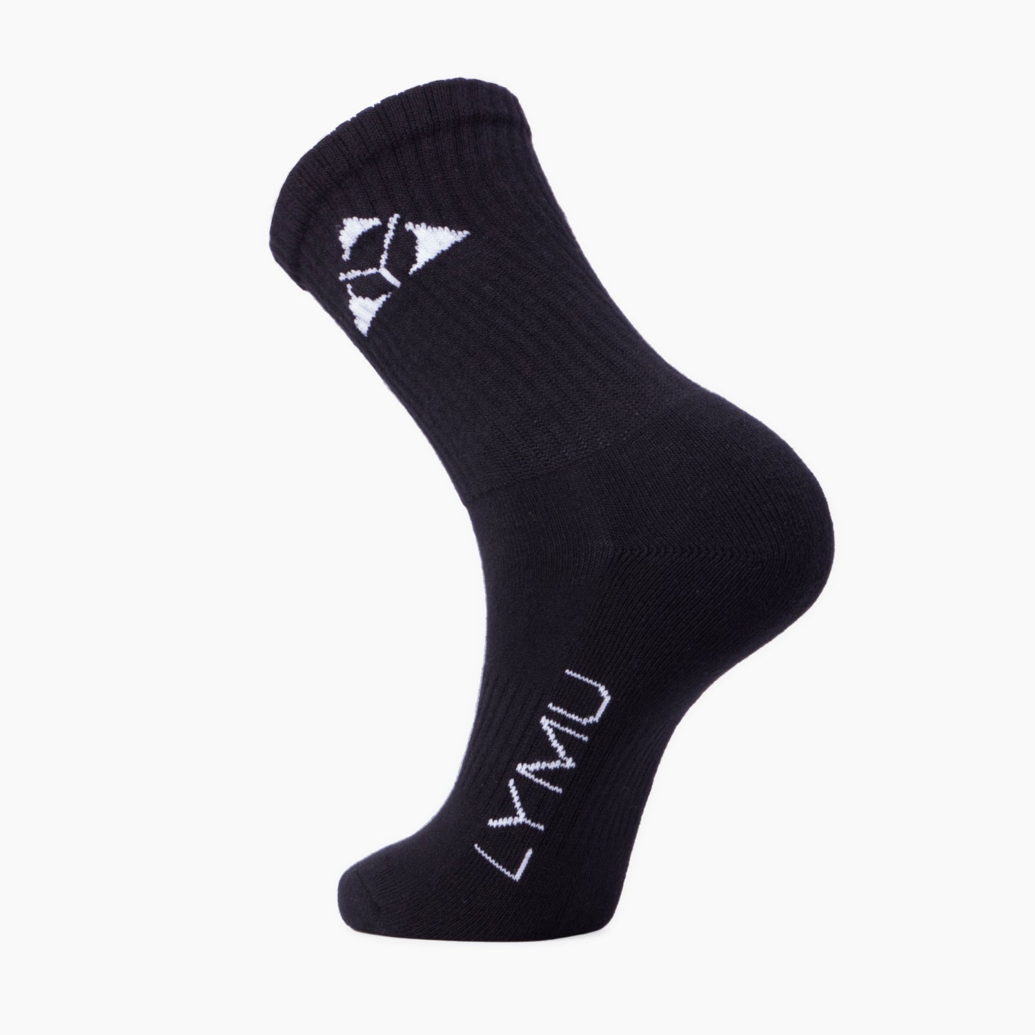 Unisex ponožky LYMU SOX Crew (3 páry) – Černé