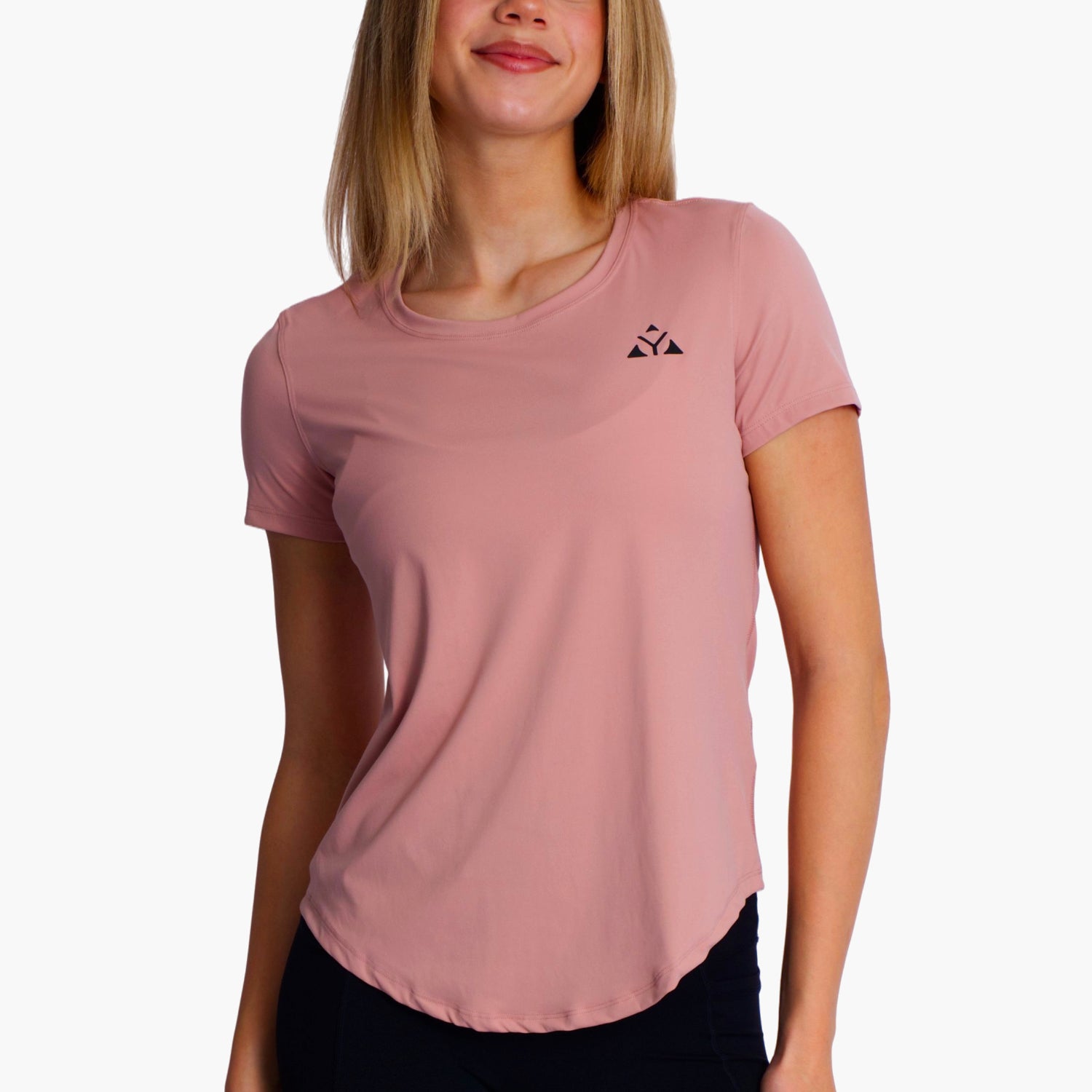 Dámské volné tričko LYMU QUINN – Medově růžové