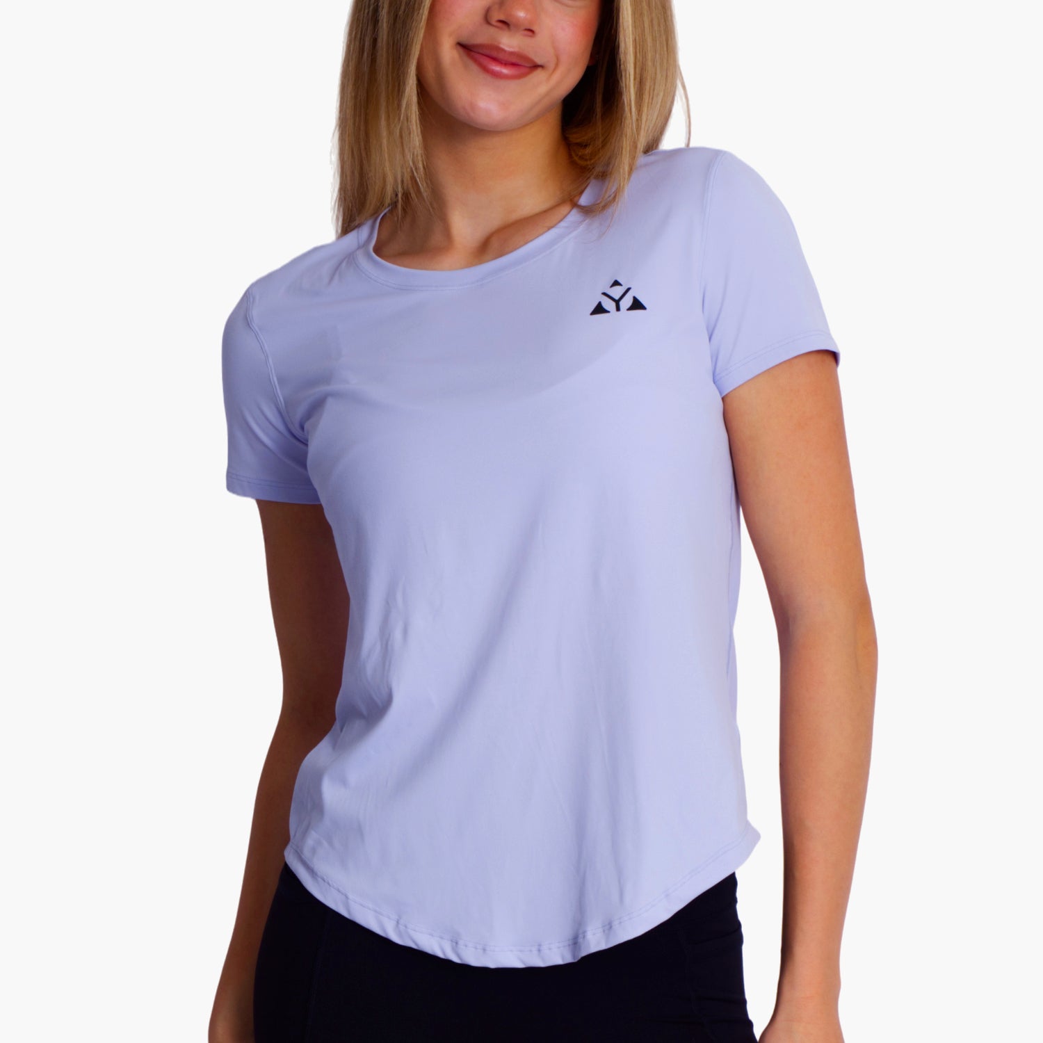 Dámské volné tričko LYMU QUINN – Světle modré