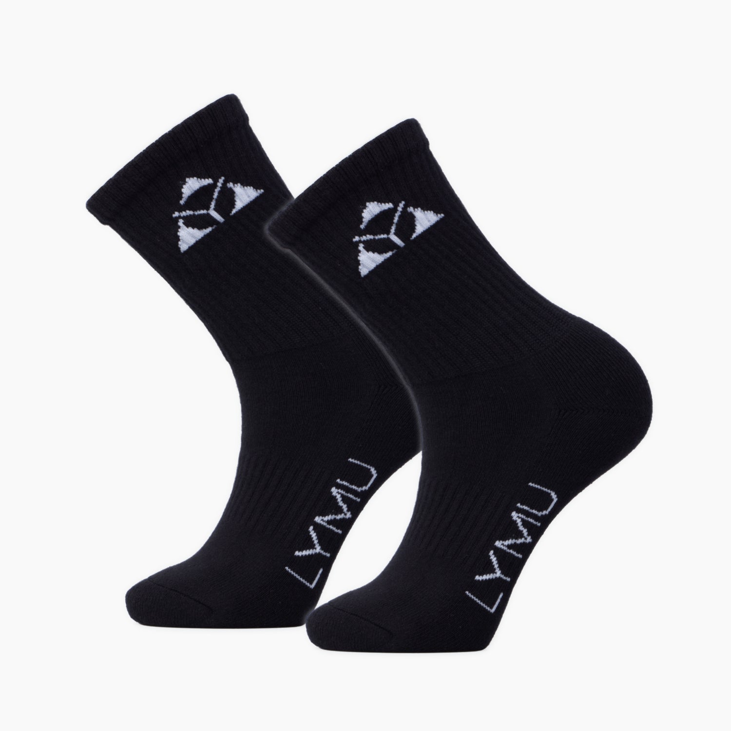 Unisex ponožky LYMU SOX Crew (3 páry) – Černé