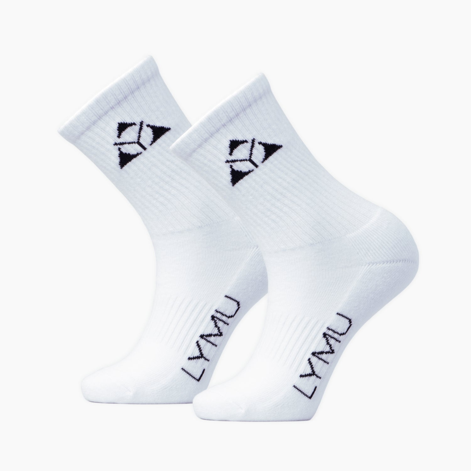 Unisex ponožky LYMU SOX Crew (3 páry) – Bílé
